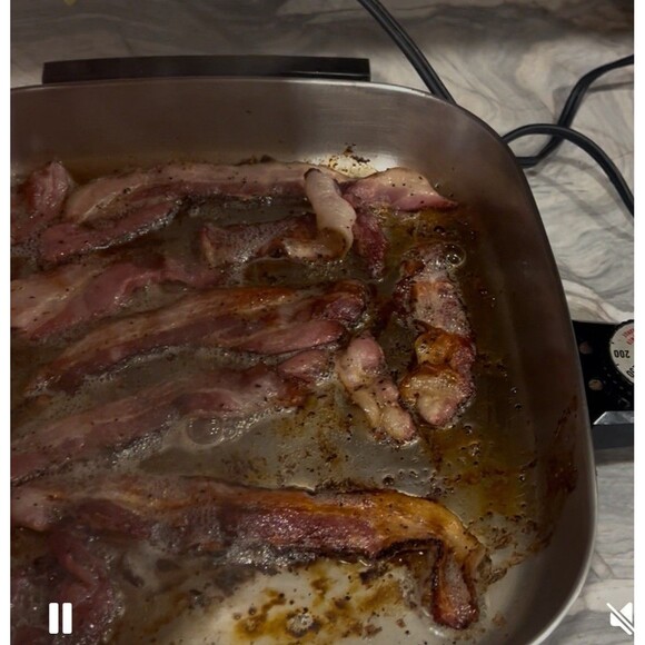 Vintage Hoover Stainless Steel Fry Pan Copper Lid with Cord Model 8660 Tested - Picture 8 of 8